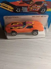 Hot Wheels Corvette Stingray 1975 Orange Made in Hong Kong