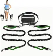 Upliftjoys Hands Free Dog Leash with Zipper Pouch, Upliftjoys Dog Leash, Dual Padded Handles Running Leashes for Medium and Large Dogs, Retractable Bungee Waist & Reflective Design (H-,2 Leashes)