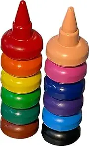 Finger Crayons, 7.24x3.74x1.5in Crayons for Toddler, 12 Colors Paint Painting Pencil Sticks, Non Toxic Stackable, Drawing Pen for Painting, Illustration, Sketching, Boys and Girls