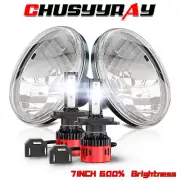 7 inch Round LED Headlights Hi-Lo Beam For GMC C15 C25 C35 Pickup A++