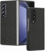 [RUNGOS] for Samsung Z Fold 3 Case [Slim Fit] [Carbon Fiber Texture] [Support Wireless Charging] Sturdy Protective Case for Samsung Galaxy Z Fold 3 Case, Lightweight Phone Bumper Cover 2021