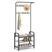 Coat Rack, Hall Tree with Shoe Bench for Entryway, Entryway Bench with Coat R...