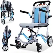 Ultra Light Transport Wheelchairs for Adults Weight Only 19lbs, Lightweight Folding Wheelchairs for Seniors Support 220lbs, Compact Travel Wheelchair Portable