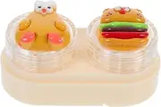 [FOMIYES] Cute Cartoon Contacts Lens Organizer with Drawer Design Portable Leakproof Container for Travel Work Study Easy Access Lens Case with Tweezers for Daily Use