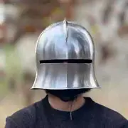 Medieval Steel Knight German Sallet Helmet Warrior Gothic LARP Helmet Cosplay