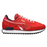Puma Future Rider Double Paisley Lace Up Mens Red Sneakers Casual Shoes 382349-