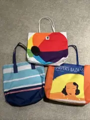 NEW Lot Of 3 Estée Lauder Beach All Purpose Tote Shoulder Bags Harper’s Bazaar