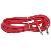 10 ft foot RED right angle mono 1/4 to guitar effect fx PA rack patch cable cord