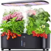Misting 15 Pods Hydroponic Growing System Herb Garden Kit Indoor,5L Large Tank P
