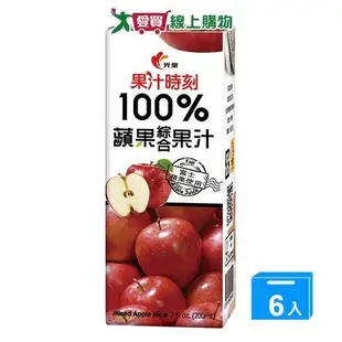 光泉100%蘋果汁200ml x6入【愛買】