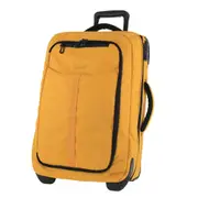 Pierre Cardin 72cm LARGE Soft-Shell Trolley Case 4 Wheeled - Yellow