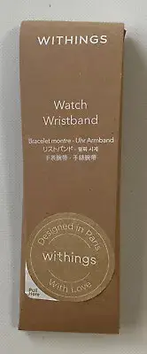 Authentic, Withings, Watch Band, Leather, Nude/Peach With Rose Gold Buckle