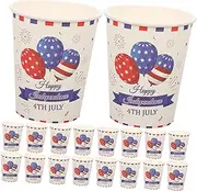 FOYTOKI 48Pcs American Flag Paper Cup Independence Day Paper Cup Paper Cup for Party American Flags Party Paper Cup Disposable Cups Indoor Paper Cups Household Juice Glass Banquet Pulp