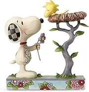 Enesco Peanuts by Jim Shore Snoopy with Woodstock in Nest Figurine, 6.75", Multicolor