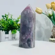 920g Natural Fluorite Crystal Obelisk Quartz Tower Healing Wand Point