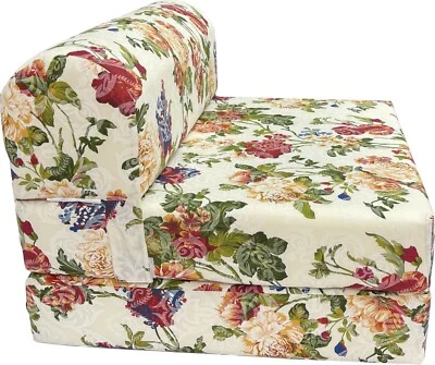 Big Roses 6 x 36 x 70 Sleeper Chair Folding Foam Beds, Studio Guest Sofa Bed