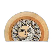 Semi Circular Non Slip Door Mat Household Entrance Carpet for Living Room Use
