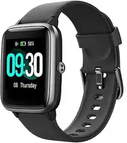 Smart Watch for Android/Samsung/iPhone, Activity Fitness Tracker with IP68 Waterproof for Men Women & Kids, Smartwatch with 1.3" Full-Touch Color Screen, Heart Rate & Sleep Monitor (Black)