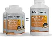 MaxiVision® AREDS 2 Whole Body Formula - AREDS 2 Eye Vitamins w/ Lutein and Zeaxanthin - for Macular Degeneration - Eye Supplements for Eye Strain - 360 Capsules Count (360 Capsules 1 Bottle)