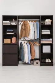 Basel 2M Walk In Wardrobe Kit - Classic - Nordic Ash