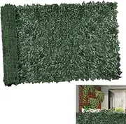 Artificial Ivy Privacy Fence Screen, 118x40 In, Faux Ivy Vine Leaf Greenery Wall Screen, Trellis Fence Leaves Covering Panels for Outdoor Porch Garden Patio Decoration