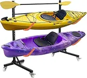 Neorexon Freestanding Kayak Storage Rack 2 Kayaks/4 Kayaks, Kayak Racks for Outdoor Storage, Kayak Stand Heavy Duty Storage for Kayaks, Canoes, SUP and Surfboards