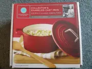 New Enameled Cast Iron Casserole Cookware with a 3 Qt. Pot and a Lid with Handle