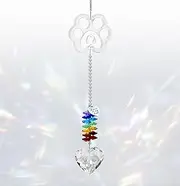 Pet Memorial Suncatcher Paw Print Sun Catcher Crystals Dog Memorial Gifts Pet Sympathy Pet Loss Bereavement Gifts Thoughtful Dogs and Cats Remembrance