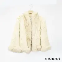 在飛比找momo購物網優惠-【GINKOO 俊克】絨邊兔毛外套