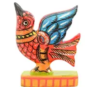 Pattachitra Wood Handcrafted Vibrant Mythology Bird Showpiece