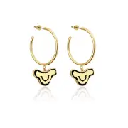 Disney Couture Kingdom - The Lion King - Simba Hoop Earrings Yellow Gold