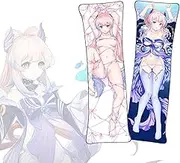 Anime Pillow Cover Genshin Impact Kokomi Dakimakura Anime Body Pillow Cover Short Plush Pillowcase