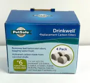 NEW PetSafe Fountain Drinkwell Replacement Carbon Filters #6 (4 Pack)