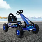 Go Kart Kids Ride On Toys Pedal Powered Racing Bike Rubber Tyre Adjustable Seat
