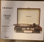 Crosley CR8005F-TW Cruiser Plus Vintage 3-Speed Bluetooth in/Out Suitcase Tur...
