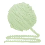 25 Yards Pom Pom Trim Ribbon, 0.5" Wide Light Green Ball Fringe Trim
