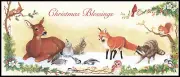 Greeting Card - Bird Chipmunk Deer Fox Rabbit Raccoon Squirrel - Christmas 0691