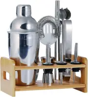 Bartender Kit, 13 Piece Cocktail Shaker Set with 550ml, Stainless Steel
