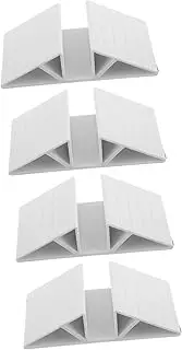 Luxshiny 4pcs Triangle Base Stabilizer for Stair Gates and Pet Fences Tool Support Feet for Indoor Gates Elegant White Design for Seamless Home Decor