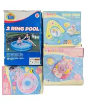 4 Pack kids Toddlers Infants baby inflatable Safety Swin Tubes and kiddie Pool