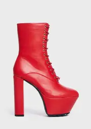 [Lamoda] Red Secret Agent Platform Heeled Boots