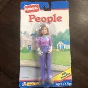 New PLAYSKOOL Dollhouse 5.75" WOMAN MOM People Doll Poseable 1993. Sealed