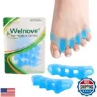 Welnove Toe Separators Spacers for Women - 4 Pack Gel Toe Straightener to Cor