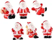 SUPVOX 6Pcs Christmas Snowman Miniature Ornaments Adorable Figurines for Holiday Decor Mini Decor for Snow Scene Unique Christmas Snowman Decorations