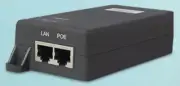 Gigabit PoE Injector 802.3at /.3af w/ 2 Pair PoE up to 30W Power at 55V 0.55 Amp