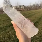 710g Natural Clear Quartz Obelisk Quartz Cystal Point Wand Tower