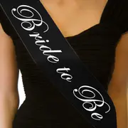 Bride To Be Black With White Black Sashes White Text Hens Night Party Bridal Bride To Be Bridesmaid Wedding