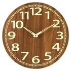 Nighttime Visibility 30CM Wooden Wall Clock with Silent Sweep Functionality