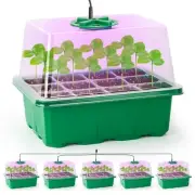 5 Packs Seed Starter Tray with Plant Light, Elevated Seedling Starter Trays K...