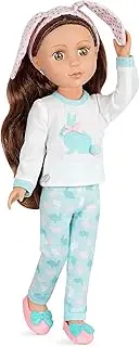 Glitter Girls – 14-Inch Slumber Party Doll – Brown Hair & Hazel Eyes – Slippers & Bunny Loungewear Outfit – Poseable Fashion Dolls – 3 Years + – Pixie